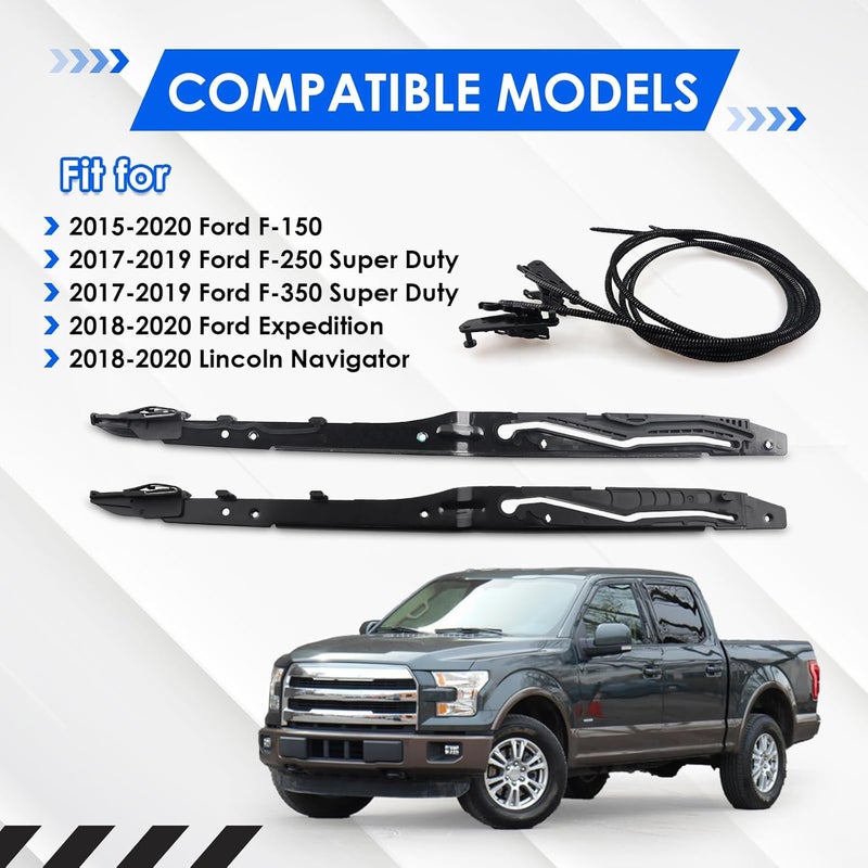 CAPPISALO مجموعة إصلاح كابلات زجاج السقف الشمسي وتركيب FL3Z16502C22 المحدثة الجديدة متوافقة مع فورد F-150 2015-2020، F-250 F-350 سوبر ديوتي 2017-2019 استبدال OE# FL3Z16502C22 FL3Z-1651071-A FL3Z-1651071-B - Image 2